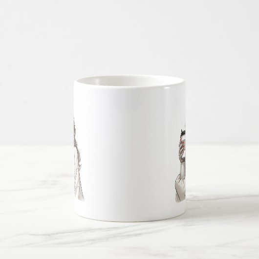 Speelse vrouw Winking met Coffee Cup Koffiemok (Center)