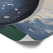 Speelse Walvis Leest 'Seas the Day' Kunstprint Poster (Hoek)