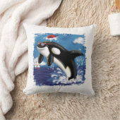 Speelse Walvis – Leuke Ocean Art voor witte kinder Kussen (Deken)