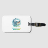 Speelse Walvis Oceaan Beschermingsontwerp Bagagelabel (Voorkant (horizontaal))