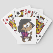 Speelse Wandelaarster Natuurverkenner Pokerkaarten (Achterkant)