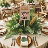 Speelse Warthog Wallow Oerwoud Safari Tafelbord Kaart