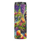 Speelse Wasbeer in Fruit River Thermosbeker (Achterkant)