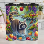 Speelse Wasbeer in Fruit River Thermosbeker