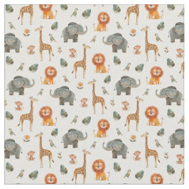 Speelse Watercolor Safari Dieren v.2 stof