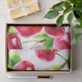 Speelse Waterverf kersen Tissuepapier (Geschenk)