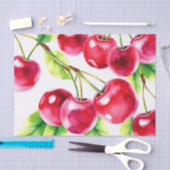 Speelse Waterverf kersen Tissuepapier (Craft)
