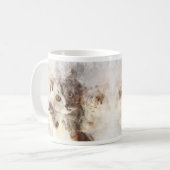 Speelse waterverf kitten met heldere amber ogen koffiemok (Voorkant links)