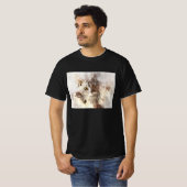 Speelse waterverf kitten met heldere amber ogen t-shirt (Voorkant volledig)