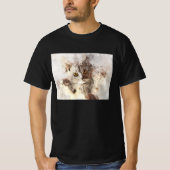 Speelse waterverf kitten met heldere amber ogen t-shirt (Voorkant)