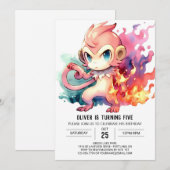 Speelse Waterverf Monkey Verjaardag Kaart (Voorkant / Achterkant)