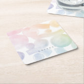 Speelse Waterverf Patroon Papier Onderzetters (Schuin)