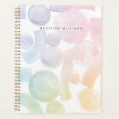 Speelse Waterverf Patroon Planner met Naam (Voorkant)