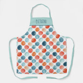 Speelse Waterverf Polka Dots – Vrolijk & Modern Schort (Voorkant)