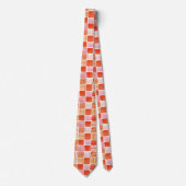 Speelse waterverf vierkanten | Warm Boho Abstract Stropdas (Voorkant)