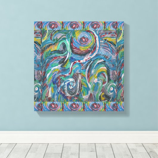 Speelse Waves Beauty : Romantisch Sensueel LOWPRIC Canvas Afdruk (Insitu (Houten vloer))