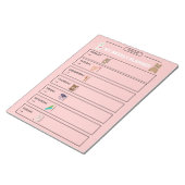 Speelse wekelijkse planner pagina notitieblok (Schuin)