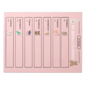 Speelse wekelijkse plannerpagina notitieblok (Voorkant)