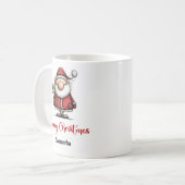 Speelse Whimische Kerstman Humor Kerst Koffiemok (Voorkant links)