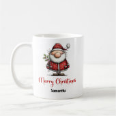 Speelse Whimische Kerstman Humor Kerst Koffiemok (Links)