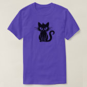 Speelse White-Eyed Black Cat Halloween Top (Design voorkant)