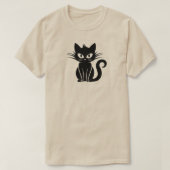 Speelse White-Eyed Black Cat Halloween Top (Design voorkant)
