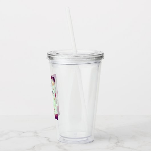 speelse wolf acryl drinkbeker (Links)