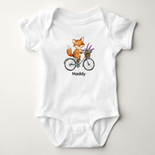 Speelse Woodland Fox Riding Bike Romper