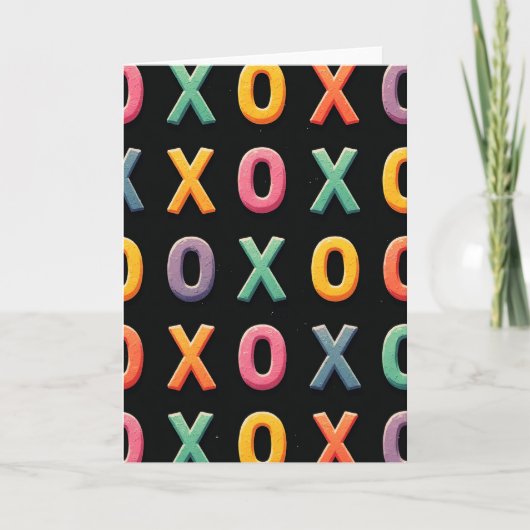 Speelse Xo-patroenkaart Kaart (Voorkant)