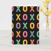 Speelse Xo-patroenkaart Kaart (Gele Bloem)