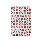 Speelse XO & Rode Lippen Modern Love Patroon Badmat (Voorkant Verticaal)