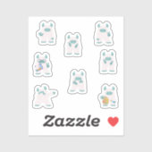 Speelse Yeti Sticker Sheet (Vel)