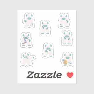 Speelse Yeti Sticker Sheet