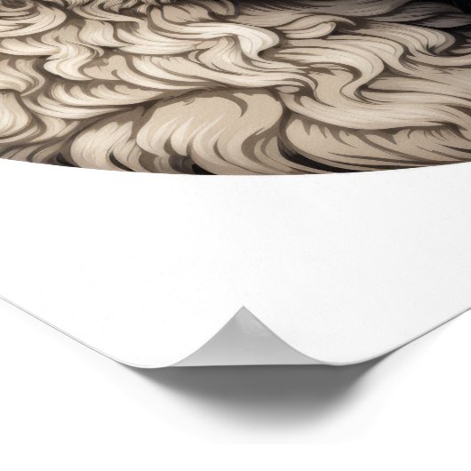 Speelse Yin en Yang Black Sheep Poster - Unique T (Hoek)