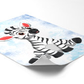 Speelse Zebra Kind kamer decor! Safari kinderkamer Poster (Hoek)