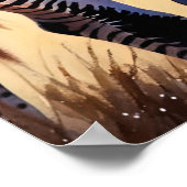 Speelse zebra's Kleurrijke Safari geïnspireerde ku Poster (Hoek)