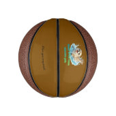 Speelse Zeehond Waterbesparing & Oceaan Bewustzijn Basketbal (Verticaal)