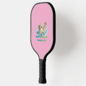 Speelse Zeehond Waterbesparing & Oceaan Bewustzijn Pickleball Paddle (Links)