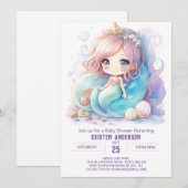 Speelse zeemeermin splash Baby shower Kaart (Voorkant / Achterkant)