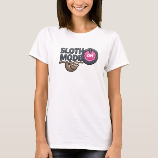 Speelse Zilver LUIAARD MODUS AAN Aangepaste Creati T-shirt (Voorkant)
