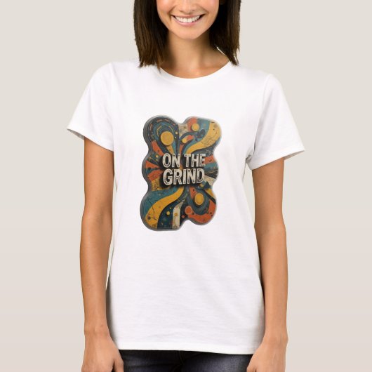 Speelse Zilver OP DE MOLEN Print T-shirt (Voorkant)