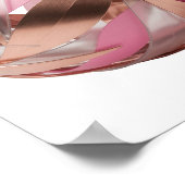 Speelse Zilveren ABSTRACTE KUNST Abstract ontwerp Poster (Hoek)