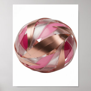 Speelse Zilveren ABSTRACTE KUNST Abstract ontwerp Poster