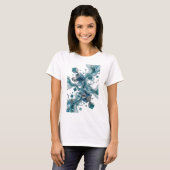 Speelse Zilveren ABSTRACTE KUNST Draagbare Kunst T-shirt (Voorkant volledig)