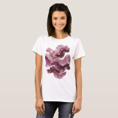 Speelse Zilveren ABSTRACTE KUNST Maatwerk T-shirt (Voorkant volledig)