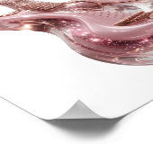 Speelse Zilveren ABSTRACTE KUNST Modeprint Poster (Hoek)