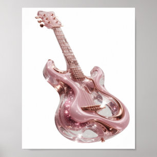 Speelse Zilveren ABSTRACTE KUNST Modeprint Poster