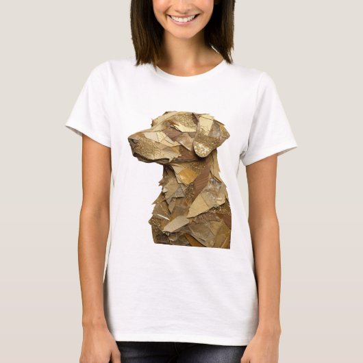 Speelse Zilveren ABSTRACTE KUNST Ontwerp T-shirt (Voorkant)