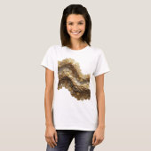 Speelse Zilveren ABSTRACTE KUNST Ontwerp v2 T-shirt (Voorkant volledig)