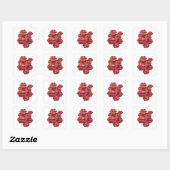Speelse zilveren abstracte labelontwerp vierkante sticker (Vel)
